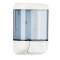 Dispenser da muro per sapone liquido - 12,8 x 11,2 x 20,5 cm - capacita' 1 lt - bianco-azzurro trasparente - Mar Plast - A61501 - 8020090092350 - DMwebShop