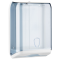 Dispenser asciugamani piegati - 28 x 13,7 x 37,5 cm - plastica - bianco-azzurro trasparente - Mar Plast - A59310 - 8020090004285 - DMwebShop
