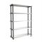 Scaffale - PPL-metallo - 5 ripiani - 119 x 45 x 185 cm - grigio-nero - Terry - 1003054 - 8005646030543 - DMwebShop