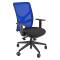 Sedia operativa PNA - con ruote e braccioli - schienale in rete blu-seduta nero - Unisit - PNA-B - 8050043743978 - DMwebShop