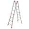 Scala telescopica Squadra - 8+8 gradini - alluminio - Marchetti - 21533 - 8021227008923 - DMwebShop