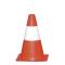 Cono segnaletico H 30 cm bianco rosso - 13139