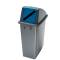 Contenitore Office 60 Lt con feritoia per carta 33x46x79 cm grigio blu - 12850