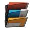Portadocumenti da parete Mesh - 3 vaschette in rete metallica - nero - Alba - MESHFILE/N - AAAAAAAAA - DMwebShop