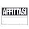 Cartello - AFFITTASI - 24 x 33 cm - colori assortiti - Edipro - E9203 - 8023328920302 - DMwebShop