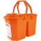 Secchio a doppia vasca con strizzatore - PPL riciclabile - 15 lt - rosso - In Factory - 0469H - 8000957046986 - DMwebShop