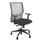 Poltrona semidirezionale X2 - con ruote e braccioli - schienale rete grigia - seduta nero - Unisit - X2/BRF/EN/G - 8050043744098 - DMwebShop