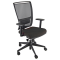 Poltrona semidirezionale Zoea - con ruote e braccioli - schienale rete nero - seduta nero - Unisit - ZOEA-N - 8050043743855 - DMwebShop