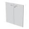 Coppia ante per libreria modulare - bassa - 76 cm - melaminico - con serratura - bianco - Artexport - ALBasL76_3 - DMwebShop