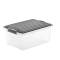 Contenitore Compact - 39,5 x 27,5 x 27 cm - A4 - 19 lt - PPL - coperchio nero - trasparente - Rotho - F717766 - 7610859153753 - DMwebShop