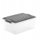 Contenitore Compact - 39,5 x 27,5 x 27 cm - A4 - 19 lt - PPL - coperchio nero - trasparente - Rotho - F717766 - 7610859153753 - DMwebShop