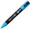 Marcatore a base d acqua Uni Posca PC5M punta tonda media 1,8,2 - 5 mm azzurro Uni Mitsubishi - 6533