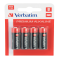 Scatola 4 Pile alkaline stilo AA - Verbatim - 49921 - 23942499213 - DMwebShop