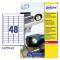 Etichetta in poliestere L4778 - permanente - 45,7 x 21,2 mm - 48 etic. per foglio - bianco - conf. 20 fogli A4 - Avery - L4778-20 - 5014702109249 - DMwebShop