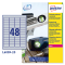 Etichetta in poliestere L6009 - permanente - 45,7 x 21,2 mm - 48 etic. per foglio - argento - conf. 20 fogli A4 - Avery - L6009-20 - 4004182144268 - DMwebShop