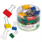 Molle Double Clips - metallo - misure e colori assortiti - barattolo da 60 molle Lebez 566