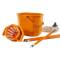 Kit per pavimenti Secchiostrizza - secchio con strizzatore 12 lt - + mop 240 gr + manico da 130 cm - arancione - Perfetto - 0469F - 8000957046962 - DMwebShop