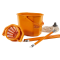 Kit per pavimenti Secchiostrizza - secchio con strizzatore 12 lt - + mop 240 gr + manico da 130 cm - arancione - Perfetto - 0469F - 8000957046962 - DMwebShop