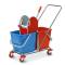 Carrello Tucson a doppia vasca - 63 x 35 x 90 cm - 25+25 lt - con strizzatore e ruote snodate - In Factory - 0470B - 8000957047020 - DMwebShop