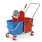 Carrello Tucson a doppia vasca - 63 x 35 x 90 cm - 25+25 lt - con strizzatore e ruote snodate - In Factory - 0470B - 8000957047020 - DMwebShop