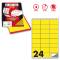 Etichetta adesiva C500 - permanente - 70 x 36 mm - 24 etichette per foglio - giallo fluo - scatola 100 fogli A4 - Markin - X210C500F-GI - 8007047021809 - DMwebShop
