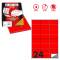 Etichetta adesiva C500 - in carta - permanente - 70 x 36 mm - 24 etichette per foglio - rosso fluo - 100 fogli A4 - Markin - X210C500F-RO - 8007047051264 - DMwebShop