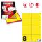 Etichetta adesiva C512 - permanente - 105 x 74,25 mm - 8 etichette per foglio - giallo fluo - scatola 100 fogli A4 - Markin - X210C512F-GI - 8007047051080 - DMwebShop