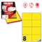 Etichetta adesiva C512 - permanente - 105 x 74,25 mm - 8 etichette per foglio - giallo fluo - scatola 100 fogli A4 - Markin - X210C512F-GI - 8007047051080 - DMwebShop