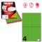 Etichetta adesiva C519 - permanente - 105 x 148,5 mm - 4 etichette per foglio - verde fluo - scatola 100 fogli A4 - Markin - X210C519F-VE - 8007047051141 - DMwebShop
