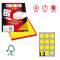 Etichetta adesiva R310 - permanente - tonda Ø 60 mm - 12 etichette per foglio - giallo fluo - scatola 100 fogli A4 - Markin - X210R310F-GI - 8007047051165 - DMwebShop