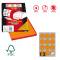 Etichetta adesiva R310 - permanente - tonda Ø 60 mm - 12 etichette per foglio - arancio fluo - scatola 100 fogli A4 - Markin - X210R310F-AR - 8007047051172 - DMwebShop
