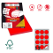 Etichetta adesiva R310 - permanente - tonda Ø 60 mm - 12 etichette per foglio - rosso fluo - scatola 100 fogli A4 - Markin - X210R310F-RO - 8007047051288 - DMwebShop
