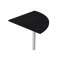 Angolare Easy - 90 gradi - 80 x 80 cm - gamba di supporto in metallo - nero venato - Artexport - 313+60011_8 - DMwebShop