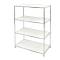 Libreria Easy System 4 ripiani acciaio cromato 80x40x120 cm bianco - 8096