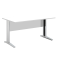 Scrivania Easy fianchi verniciati effetto cromato - lineare - 160 x 80 x 72 cm - bianco - Artexport - 003JO-CR_3 - DMwebShop