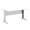 Scrivania Easy fianchi verniciati effetto cromato - lineare - 140 x 80 x 72 cm - bianco - Artexport - 002JO-CR_3 - DMwebShop