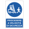 Cartello segnalatore - 50 x 70 cm - PROCEDERE A VELOCITA' DI SICUREZZA - alluminio - Cartelli Segnalatori - 1971Y - 8798200819714 - DMwebShop