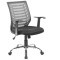 Seduta operativa Miami - con braccioli - schienale in rete grigia-seduta nero - Serena Group - H8082G - 8032937537863 - DMwebShop