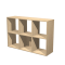 Libreria casellario Rainbow - 6 caselle - 104,1 x 29,2 x 69,8 cm - rovere - Artexport - 6MaxC/C - DMwebShop