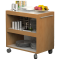 Carrello angolo Ristoro - su ruote - 70 x 43,8 x 73 cm - bianco-noce chiaro - Artexport - 2851 - DMwebShop