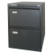 Classificatore Kubo - per cartelle sospese - 2 cassetti - 46 x 62 x 70 cm - nero - Bertesi - 4102 - DMwebShop