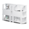 Libreria bassa Concept - 3 ripiani - 100 x 38,6 x 124 cm - bianco - Artexport - 15115-3 - DMwebShop