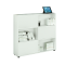 Libreria bassa Tetris a 3 ripiani ante scorrevoli - 120 x 35 x 116 cm - bianco - Artexport - 17065/33 - DMwebShop