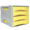 Cassettiera Keep Colour Pastel - 25 x 32 cm - cassetti 5 cm - grigio-giallo - Arda - 15P4PPASG - 8003438022967 - DMwebShop