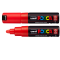 Marcatore a base d'acqua Uni Posca PC7M - punta tonda large - 4,5 - 5,5 mm - rosso - Uni Mitsubishi - M PC7M R - 4902778228357 - DMwebShop
