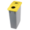 Contenitore Office - con coperchio per bottiglie e lattine - 90 lt - grigio-giallo - Medial International - 102206 - 8056324532637 - DMwebShop
