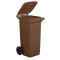 Bidone carrellato - 48 x 55 x 93 cm - 120 lt - marrone - Mobil Plastic - 1/120/5-BRB - 8004331112250 - DMwebShop
