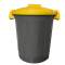 Contenitore portarifiuti Dusty - Ø 36 cm - altezza 45 cm - 25 lt - coperchio giallo - Mobil Plastic - 105/25-GIA - 8004331105269 - DMwebShop
