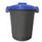 Contenitore portarifiuti Dusty - Ø 36 cm - altezza 45 cm - 25 lt - coperchio blu - Mobil Plastic - 105/25-BLB - 8004331105252 - DMwebShop