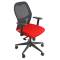 Poltrona semidirezionale Hubble Pro Memory - ignifuga - nero-rosso - con braccioli e ruote - Unisit - HUHUPM/BR/IR - 8050043745064 - DMwebShop
